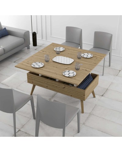 Mesa de centro moderna elevable y extensible 5129 - Disemobel