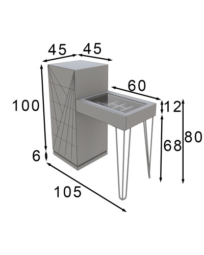 Tocador de maquillaje dormitorio diseño 397-T10