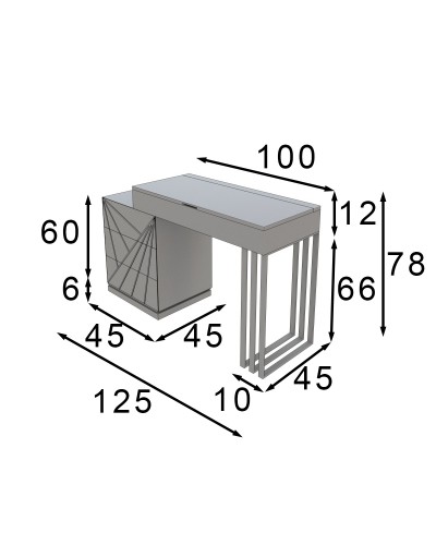 Tocador de maquillaje dormitorio diseño 397-T13