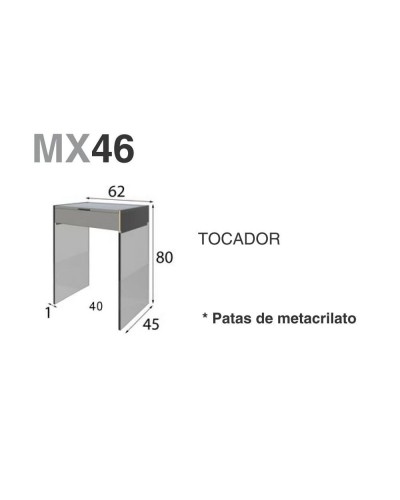 Tocador de maquillaje dormitorio diseño 397-MX46