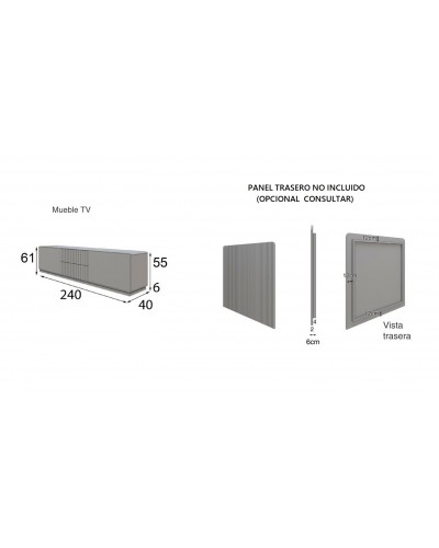 Mueble TV moderno lacado Natura 29 - Franco
