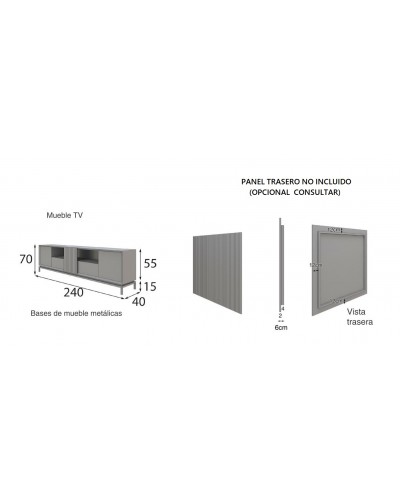 Mueble TV moderno lacado Natura 09 - Franco