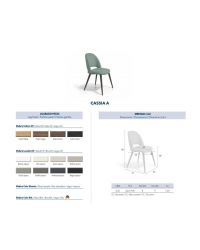 Silla comedor moderna Cassia A - Nacher