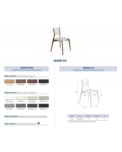 Silla comedor moderna Leger - Nacher