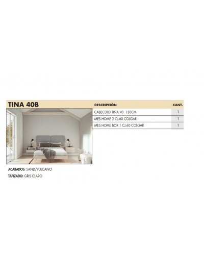 Dormitorio matrimonio moderno beladur ET48 - Lanmobel