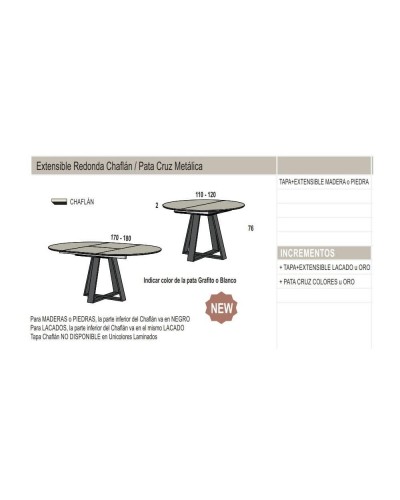 Mesa de comedor moderna NR235 - Kazzano
