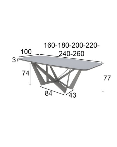 Mesa de comedor moderna diseño 397-K03
