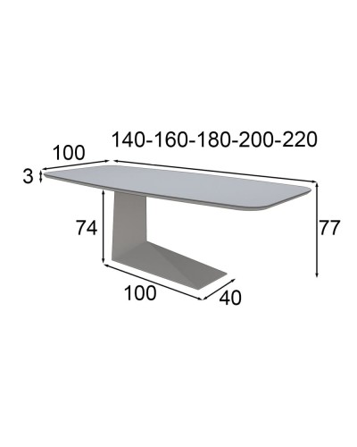 Mesa de comedor moderna diseño 397-K07