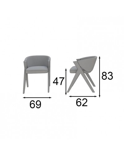 Silla de comedor moderna lacada 397-K03
