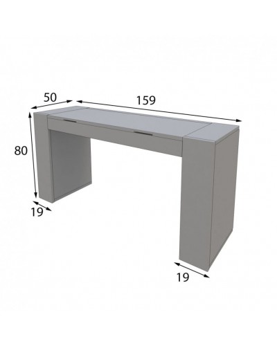Tocador de maquillaje dormitorio diseño 397-T27A