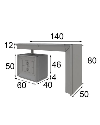 Tocador de maquillaje dormitorio diseño 397-T59