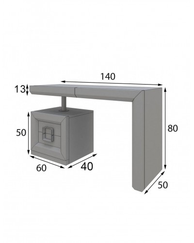 Tocador de maquillaje dormitorio diseño 397-T60 A