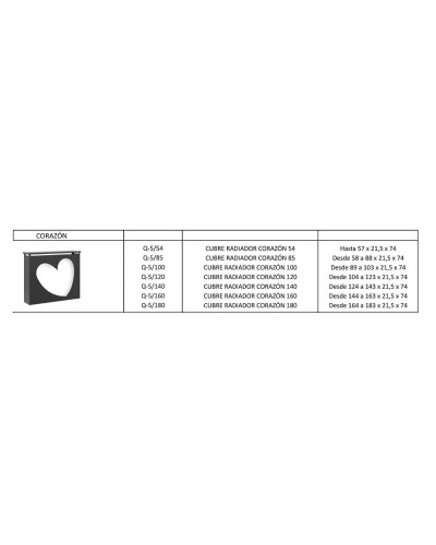 Cubreradiador Diseño forja metálico 1215-Corazón
