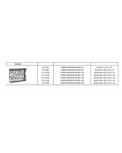 Cubreradiador Diseño forja metálico 1215-Isaura