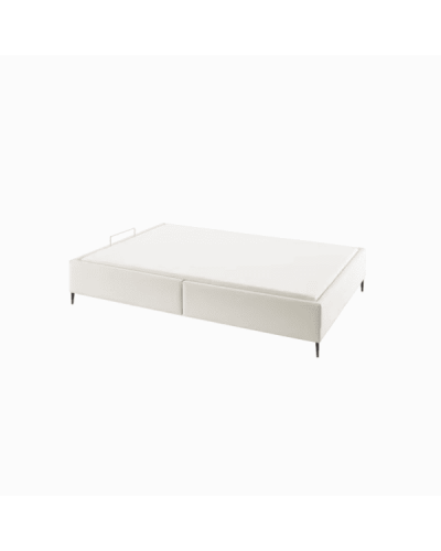 Canapé abatible con patas acabado polipiel blanco Outlet