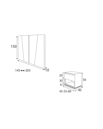 Dormitorio moderno Inglet 02– Franco
