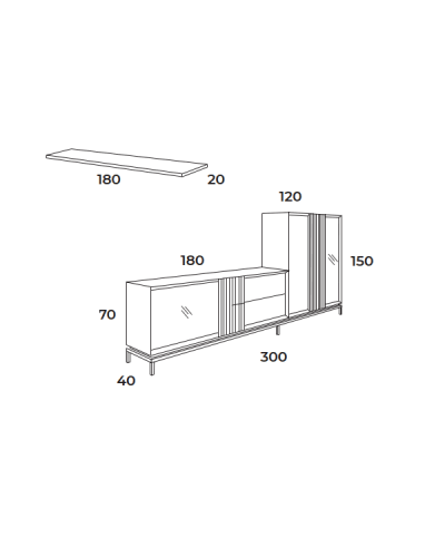 Comedor moderno Natura 02 con patas metálicas – Franco