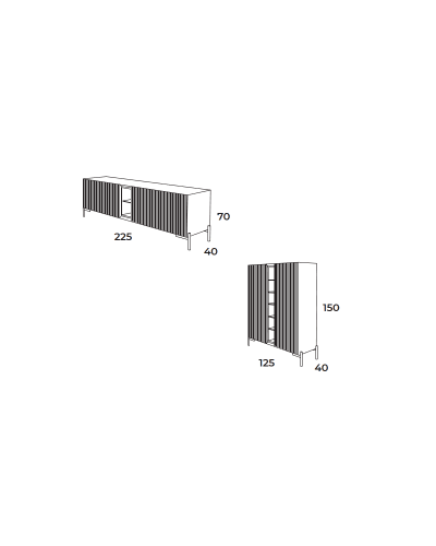 Comedor moderno Klassic 01 con patas metálicas – Franco