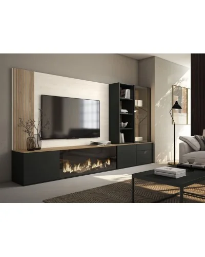 Mueble comedor moderno con chimenea Individual In05 - Lanmobel