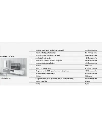 Mueble comedor moderno CS03 - Costera