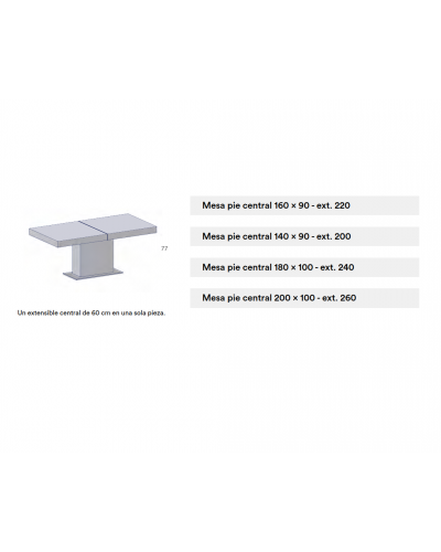 Mesa de comedor moderna CS36 - Costera