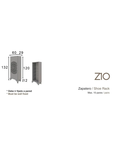Mueble zapatero moderno lacado Antike Z10 - Franco