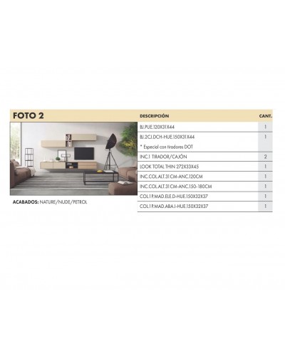 Mueble comedor moderno Individual In02 - Lanmobel