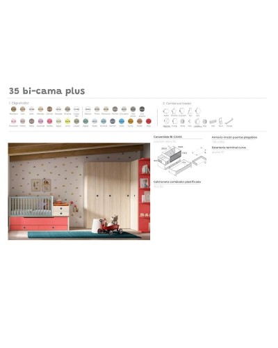 Cuna Convertible Bicama Plus Bamboo - Ros - Ros